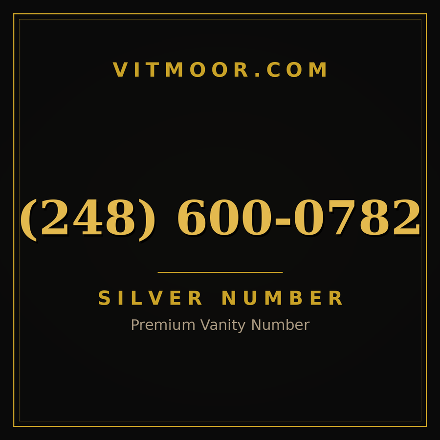 VITMOOR Silver premium number (248) 600-0782