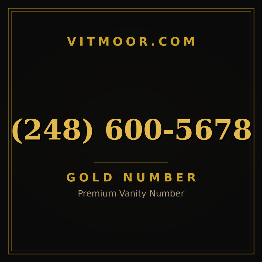 VITMOOR Gold premium number (248) 600-5678
