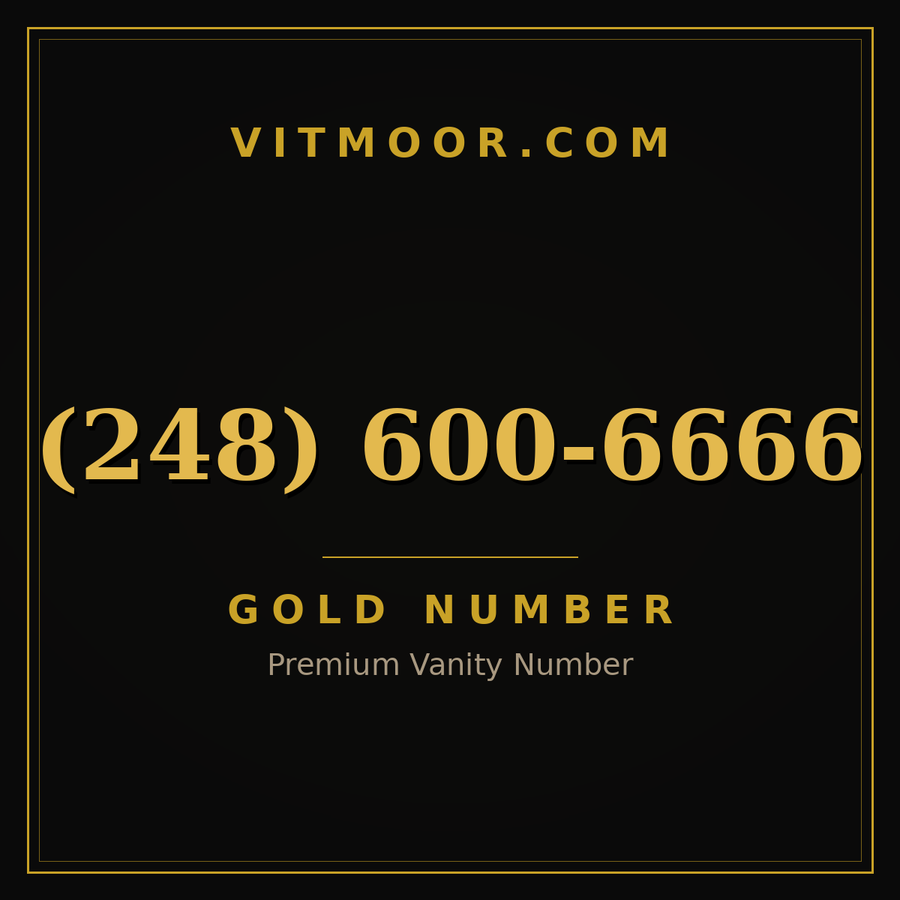 VITMOOR Gold premium number (248) 600-6666