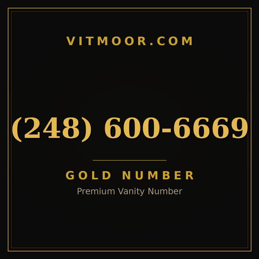VITMOOR Gold premium number (248) 600-6669