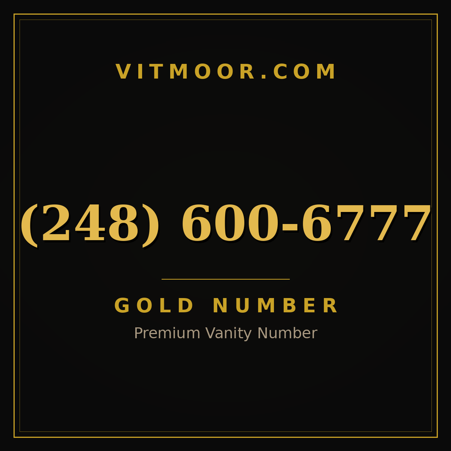 VITMOOR Gold premium number (248) 600-6777