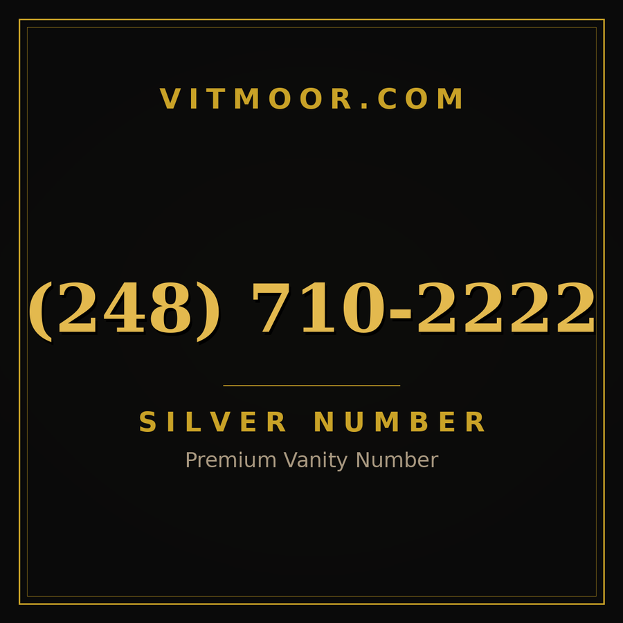 VITMOOR Silver premium number (248) 710-2222