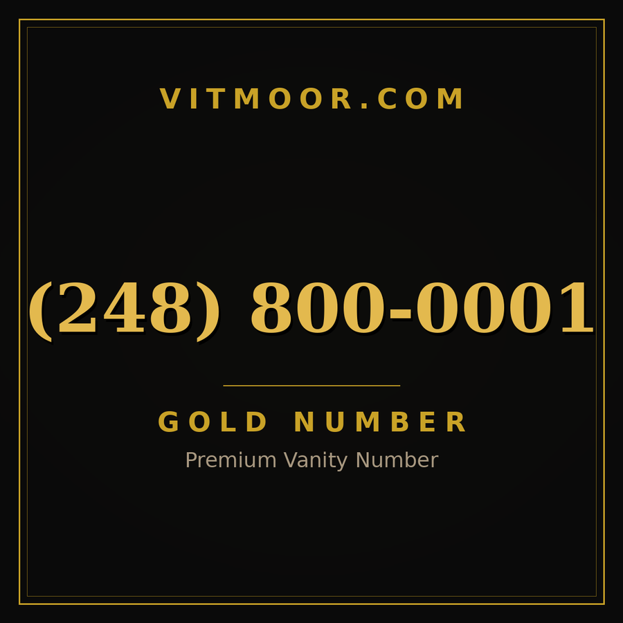 VITMOOR Gold premium number (248) 800-0001