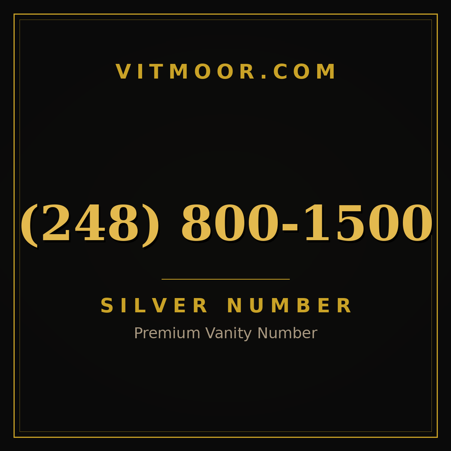 VITMOOR Silver premium number (248) 800-1500