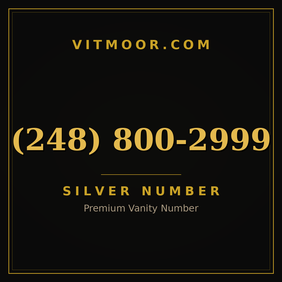 VITMOOR Silver premium number (248) 800-2999