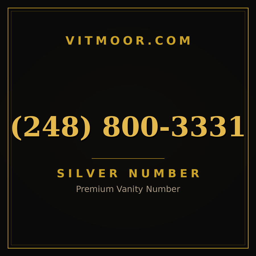 VITMOOR Silver premium number (248) 800-3331