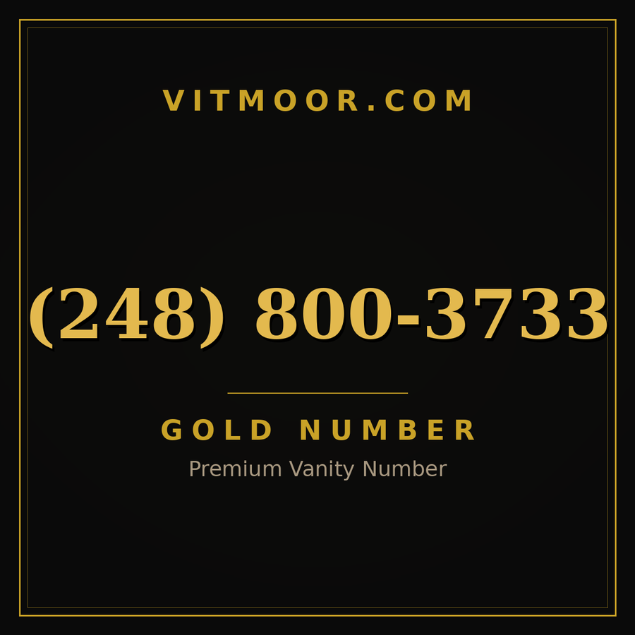 VITMOOR Gold premium number (248) 800-3733