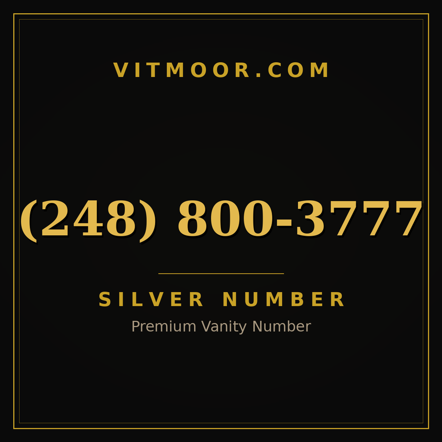VITMOOR Silver premium number (248) 800-3777