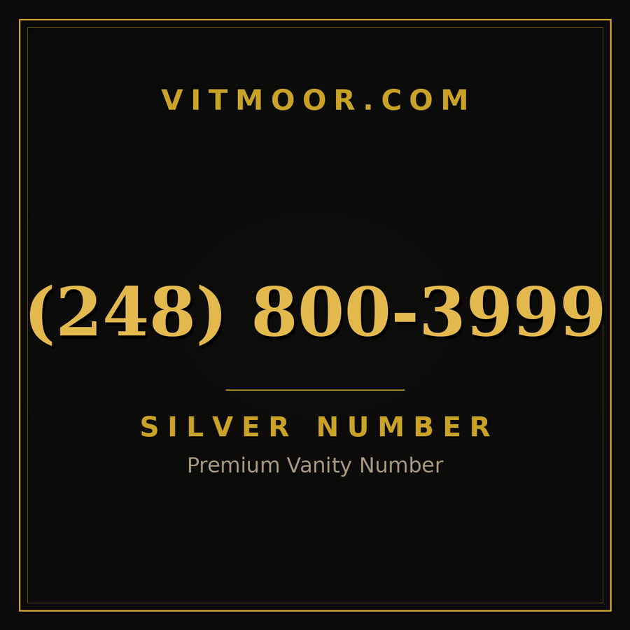 VITMOOR Silver premium number (248) 800-3999