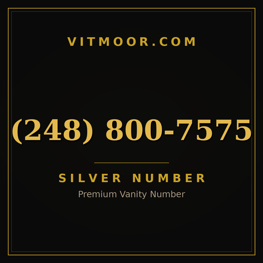 VITMOOR Silver premium number (248) 800-7575