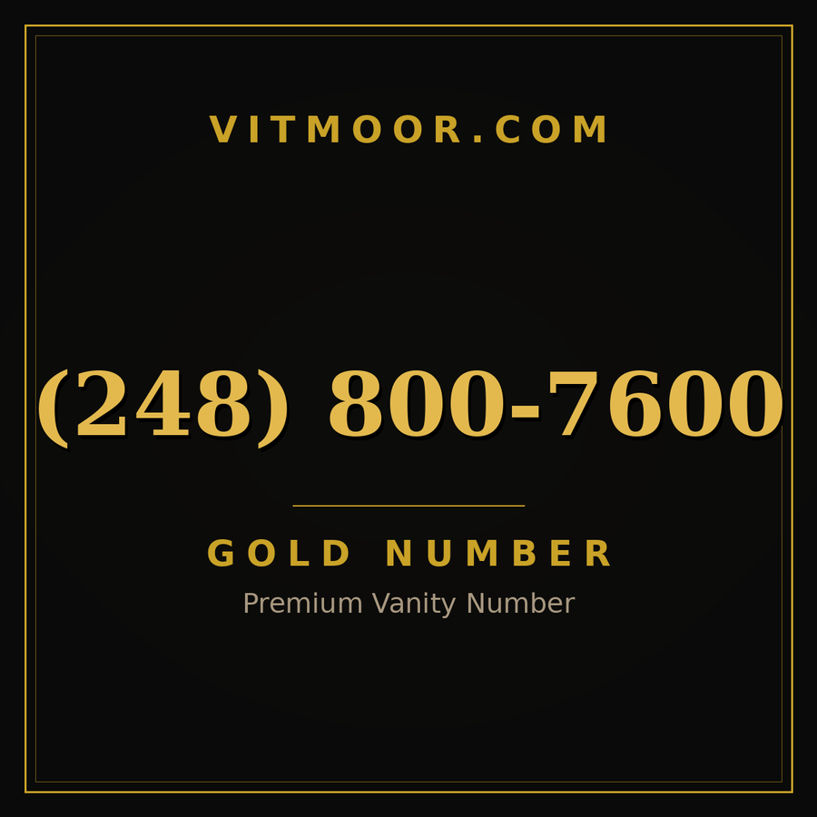 VITMOOR Gold premium number (248) 800-7600