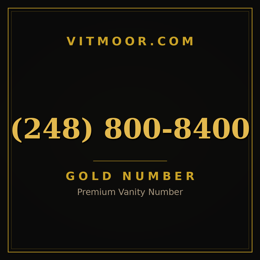 VITMOOR Gold premium number (248) 800-8400