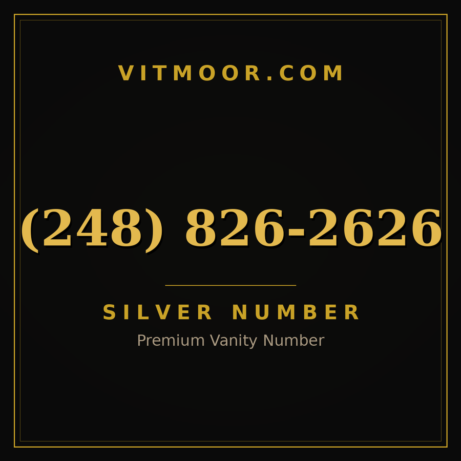VITMOOR Silver premium number (248) 826-2626