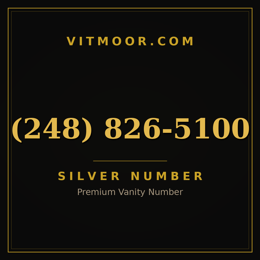 VITMOOR Silver premium number (248) 826-5100