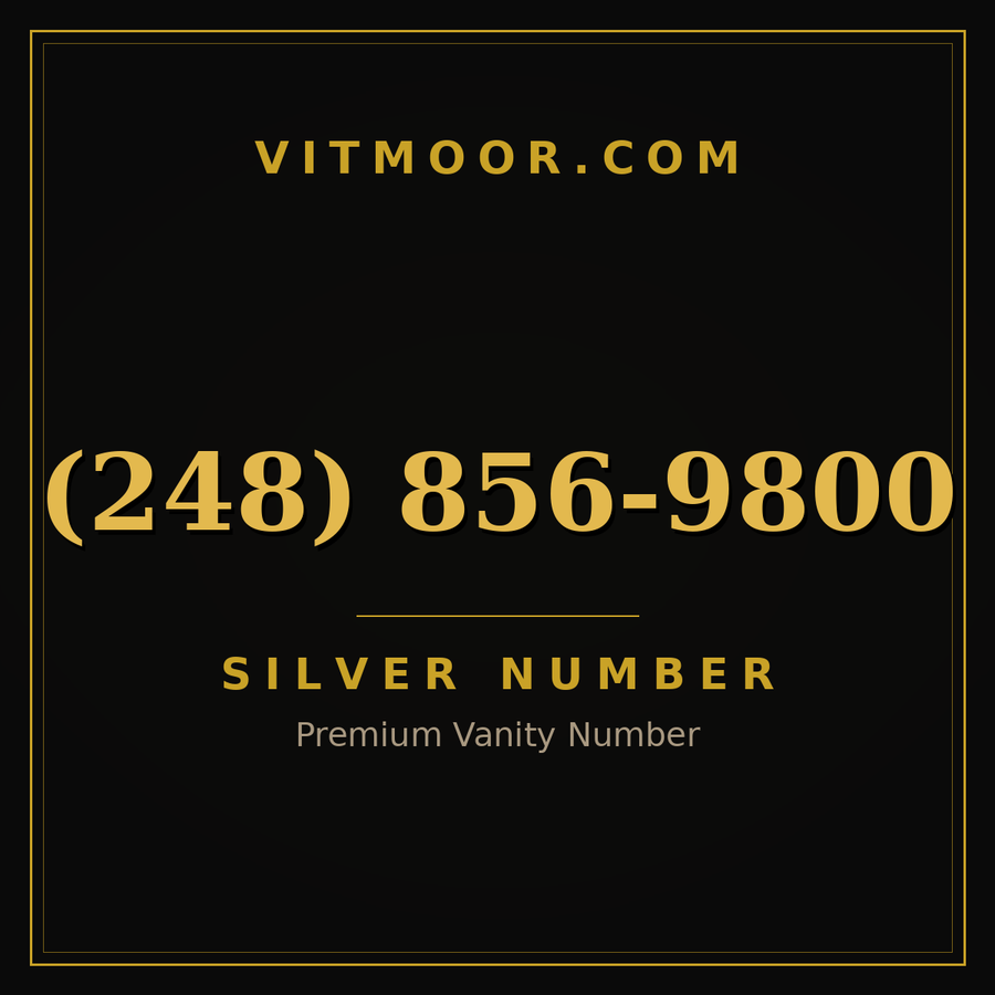VITMOOR Silver premium number (248) 856-9800