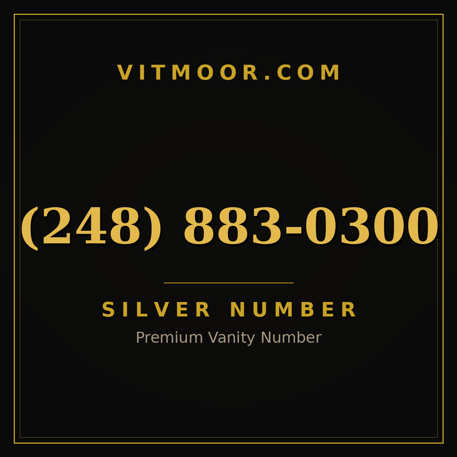 VITMOOR Silver premium number (248) 883-0300