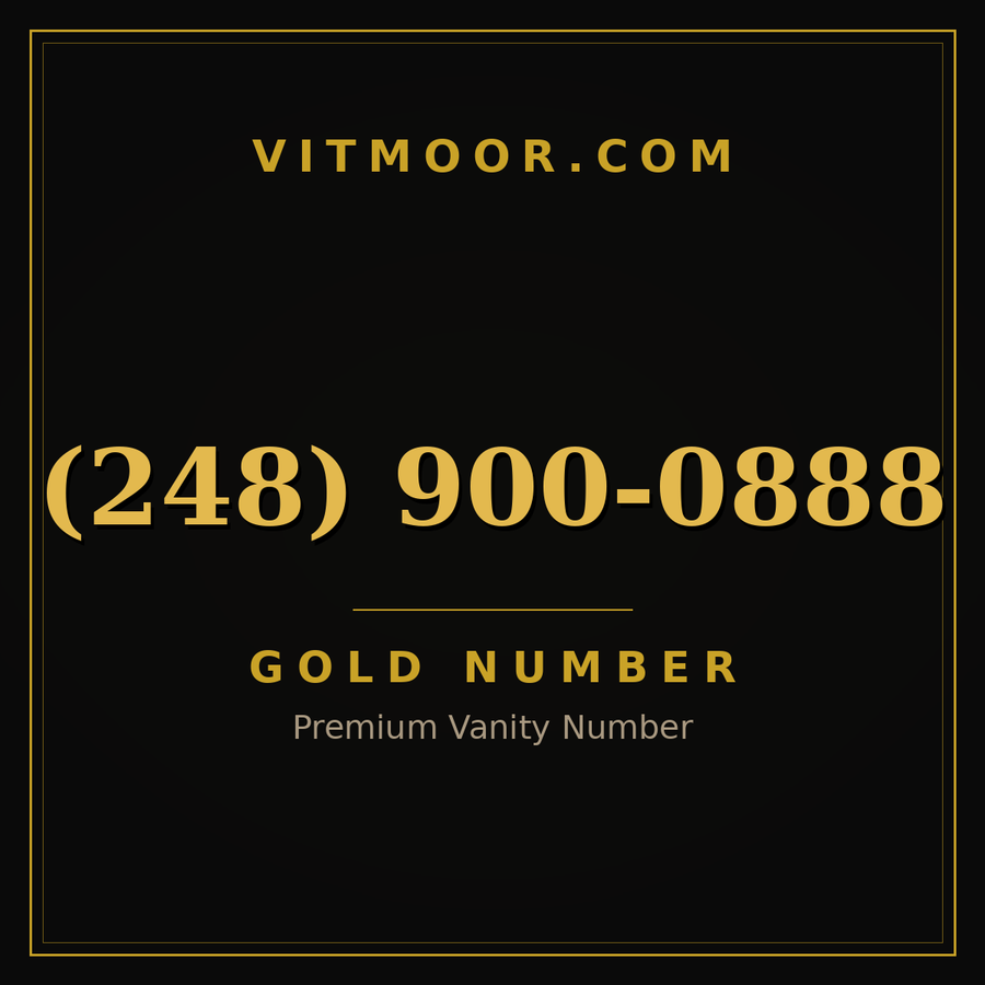VITMOOR Gold premium number (248) 900-0888