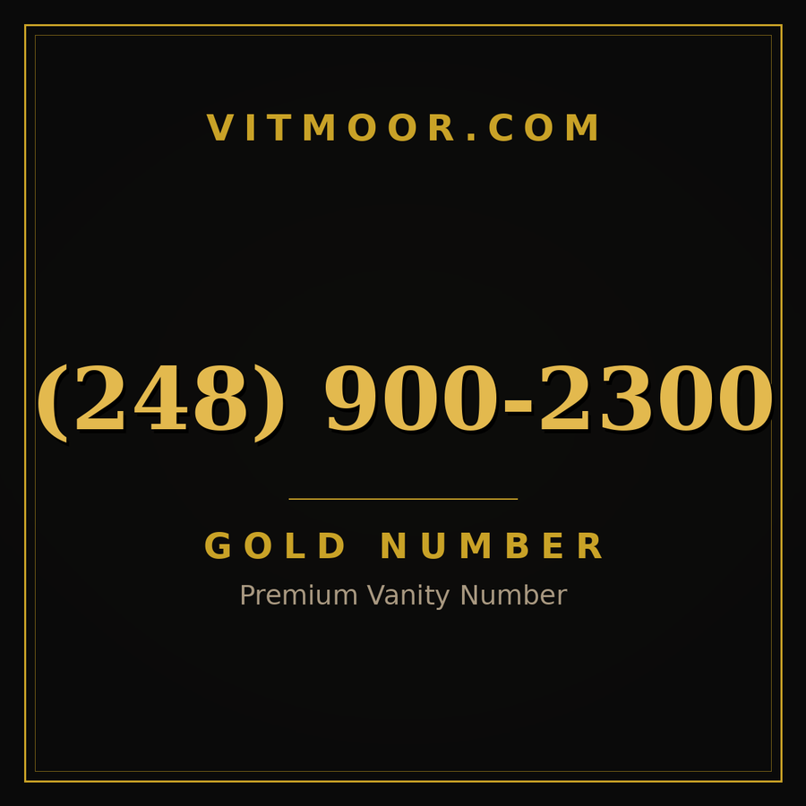 VITMOOR Gold premium number (248) 900-2300