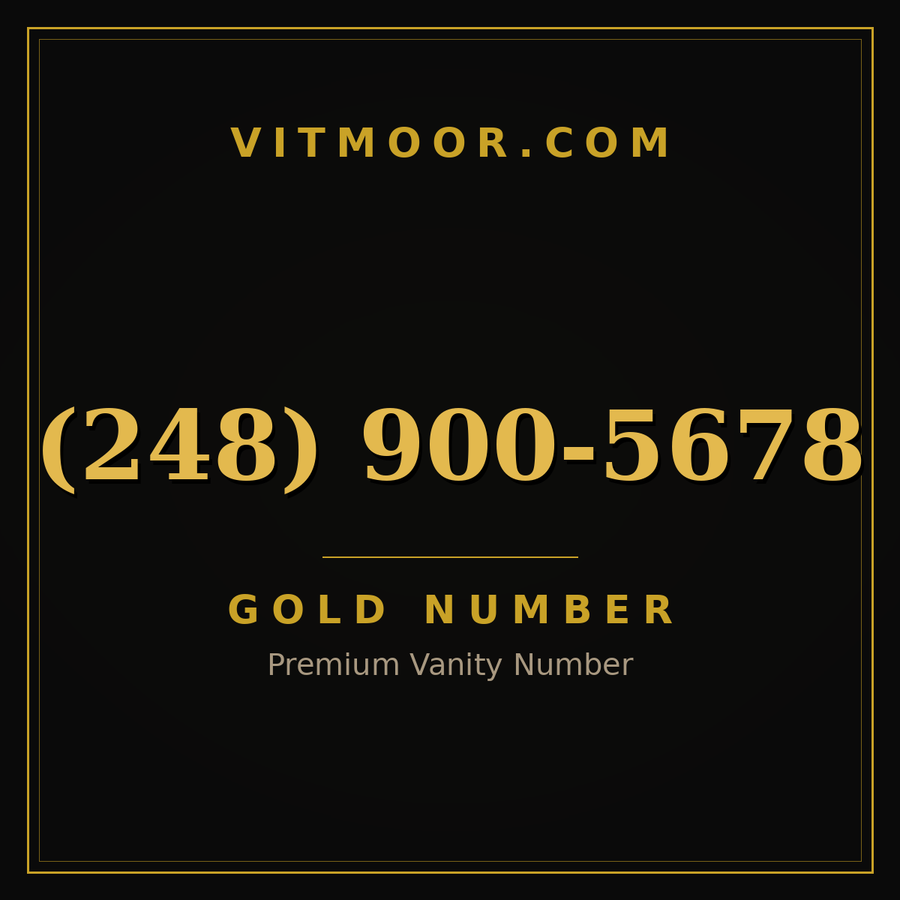 VITMOOR Gold premium number (248) 900-5678