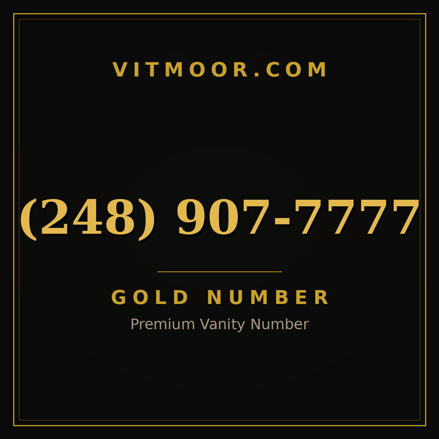 VITMOOR Gold premium number (248) 907-7777
