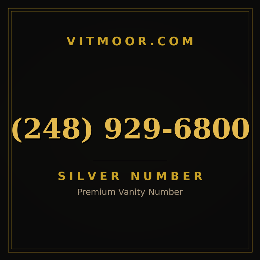 VITMOOR Silver premium number (248) 929-6800