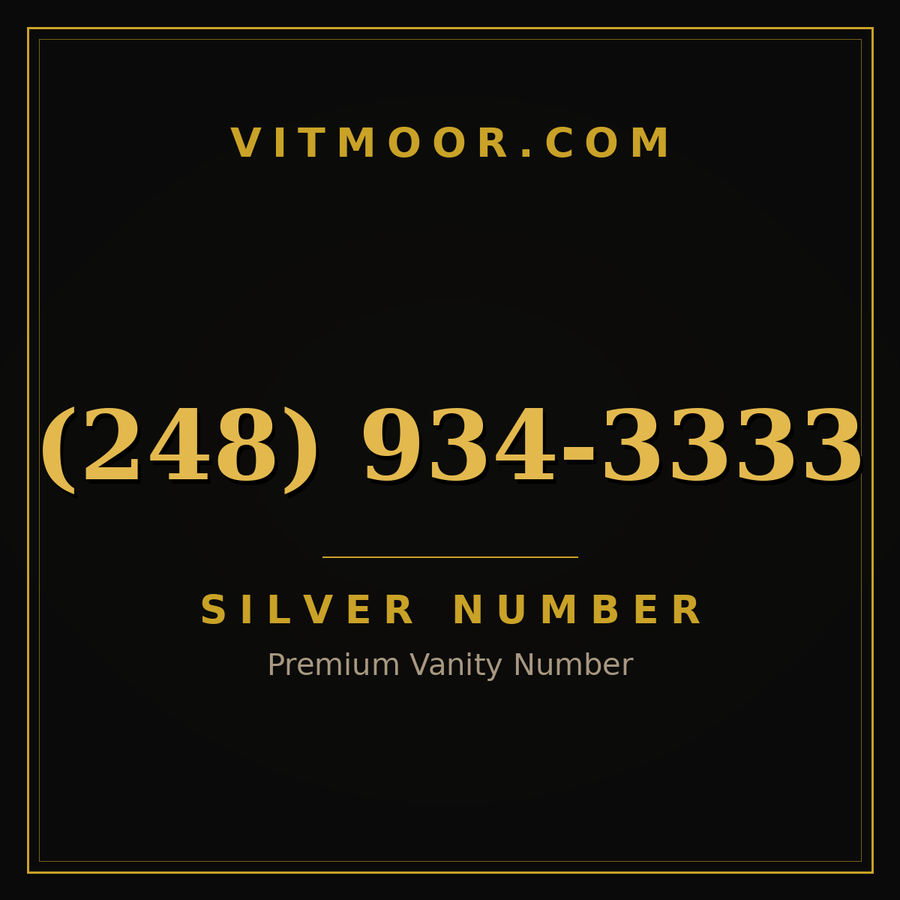 VITMOOR Silver premium number (248) 934-3333