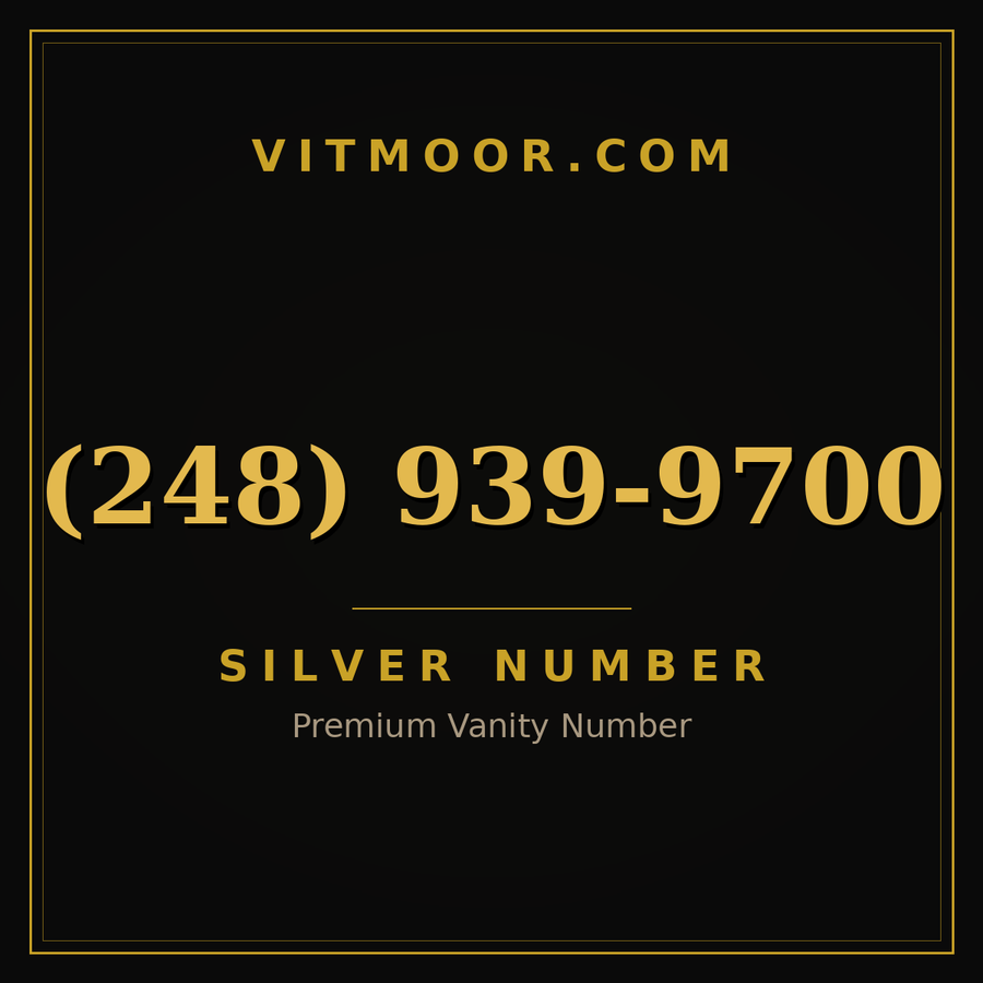 VITMOOR Silver premium number (248) 939-9700