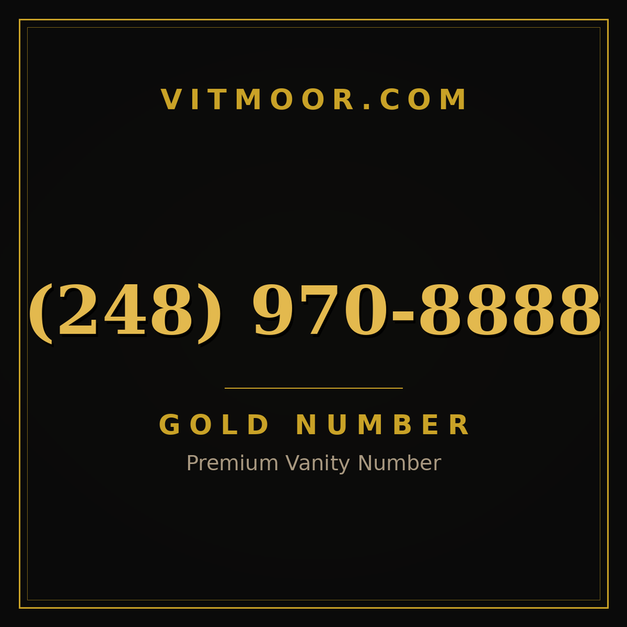 VITMOOR Gold premium number (248) 970-8888