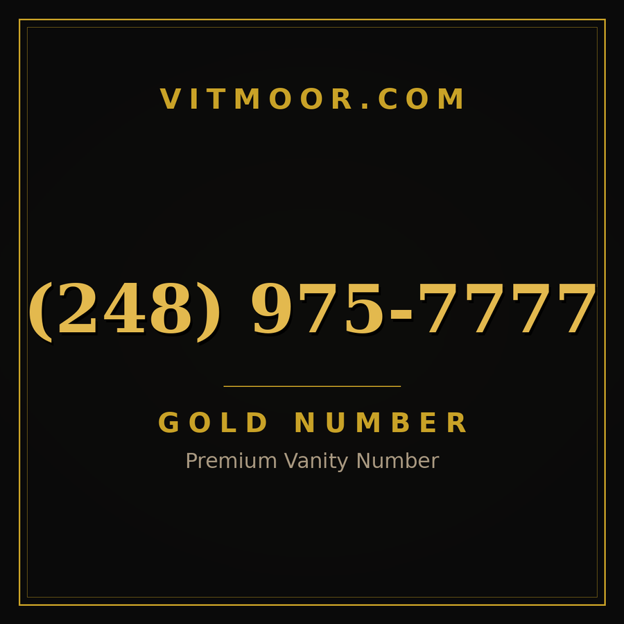 VITMOOR Gold premium number (248) 975-7777