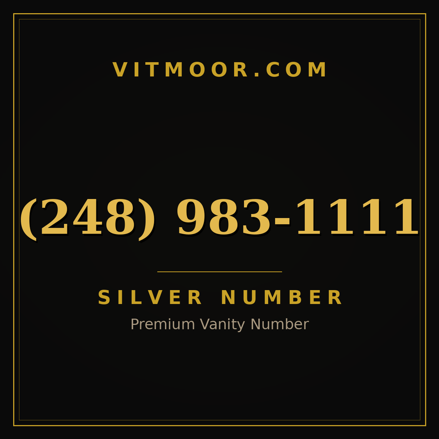 VITMOOR Silver premium number (248) 983-1111