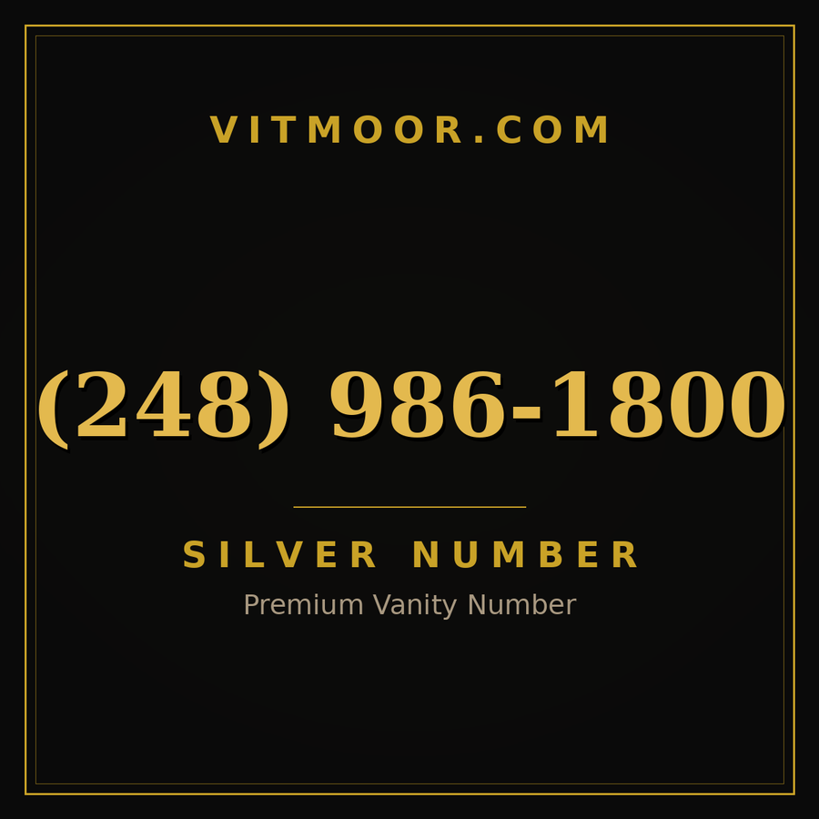 VITMOOR Silver premium number (248) 986-1800