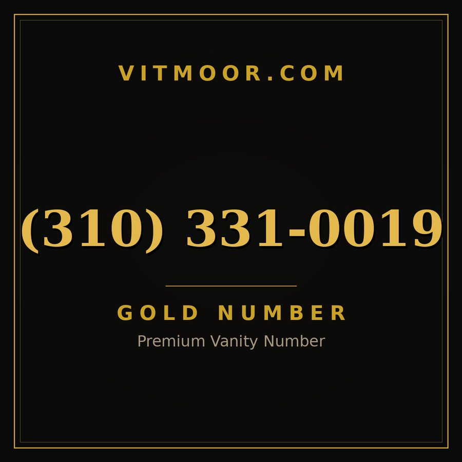 VITMOOR Gold premium number (310) 331-0019