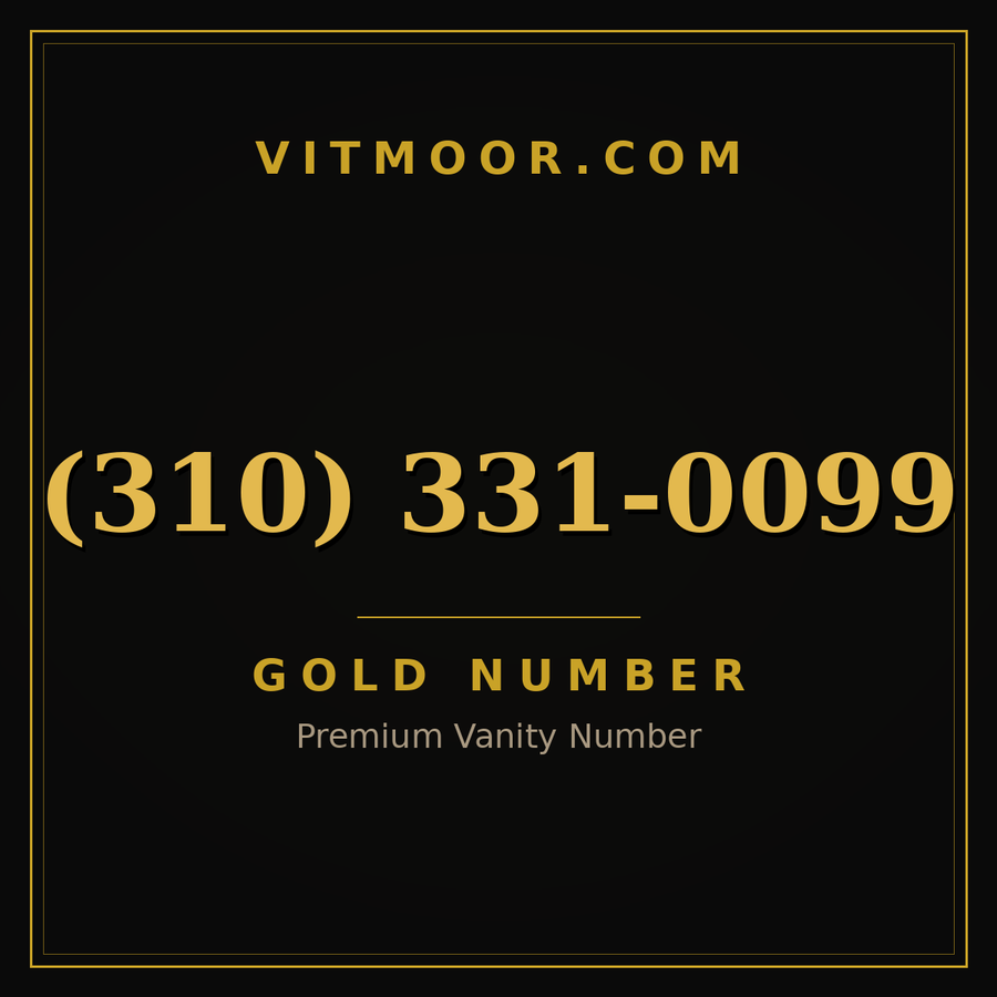 VITMOOR Gold premium number (310) 331-0099
