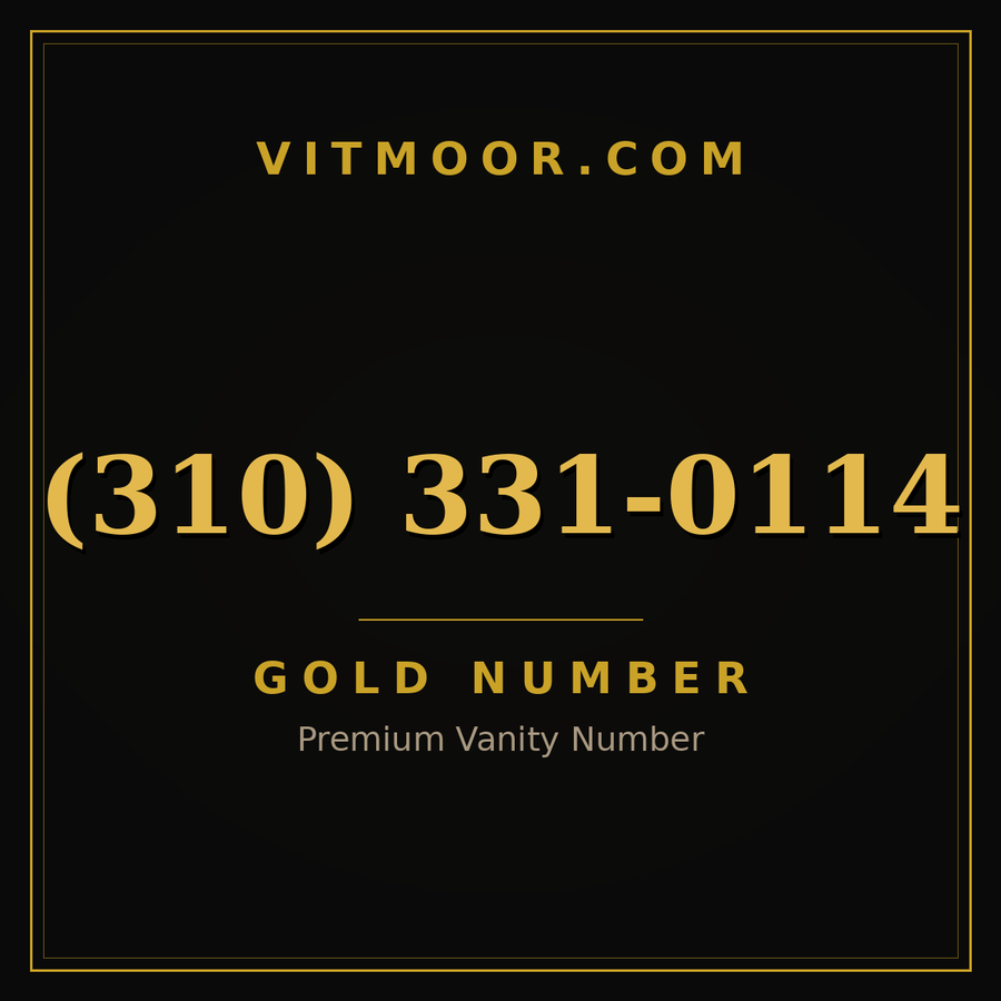 VITMOOR Gold premium number (310) 331-0114