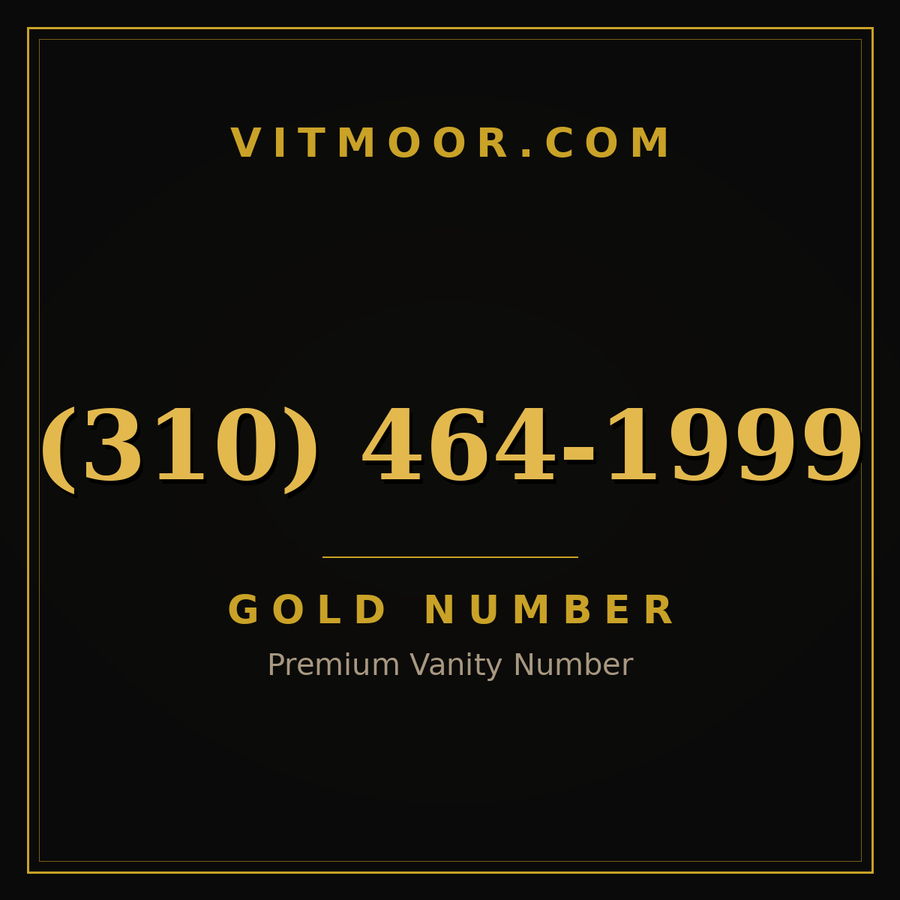 VITMOOR Gold premium number (310) 464-1999