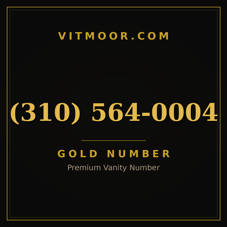 VITMOOR Gold premium number (310) 564-0004