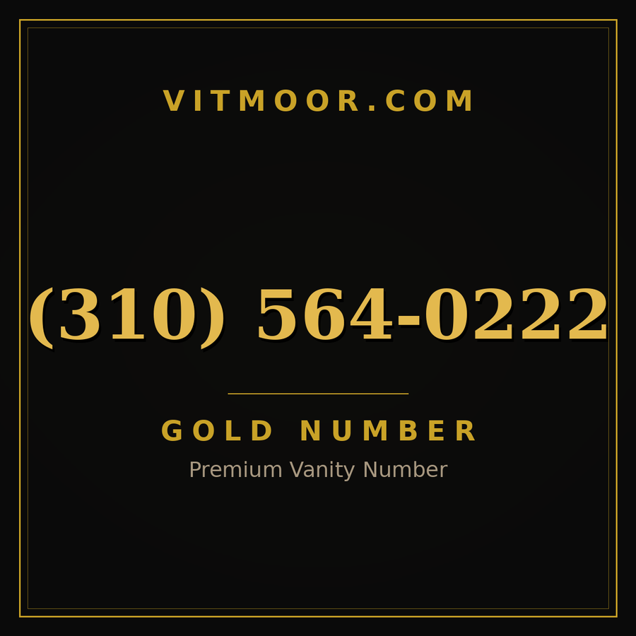 VITMOOR Gold premium number (310) 564-0222