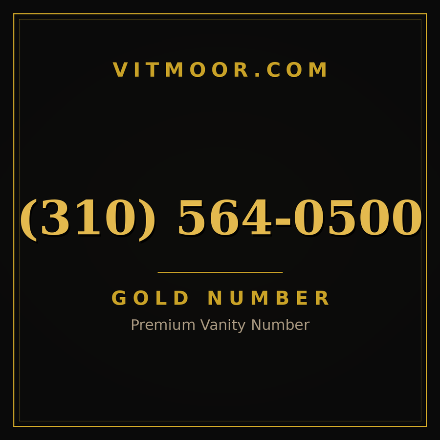 VITMOOR Gold premium number (310) 564-0500