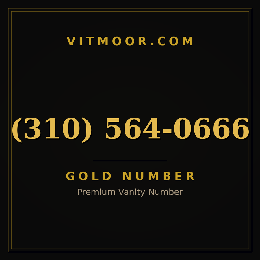 VITMOOR Gold premium number (310) 564-0666