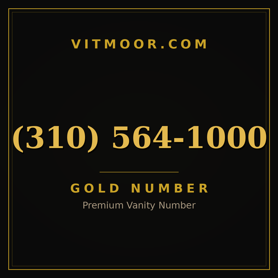VITMOOR Gold premium number (310) 564-1000
