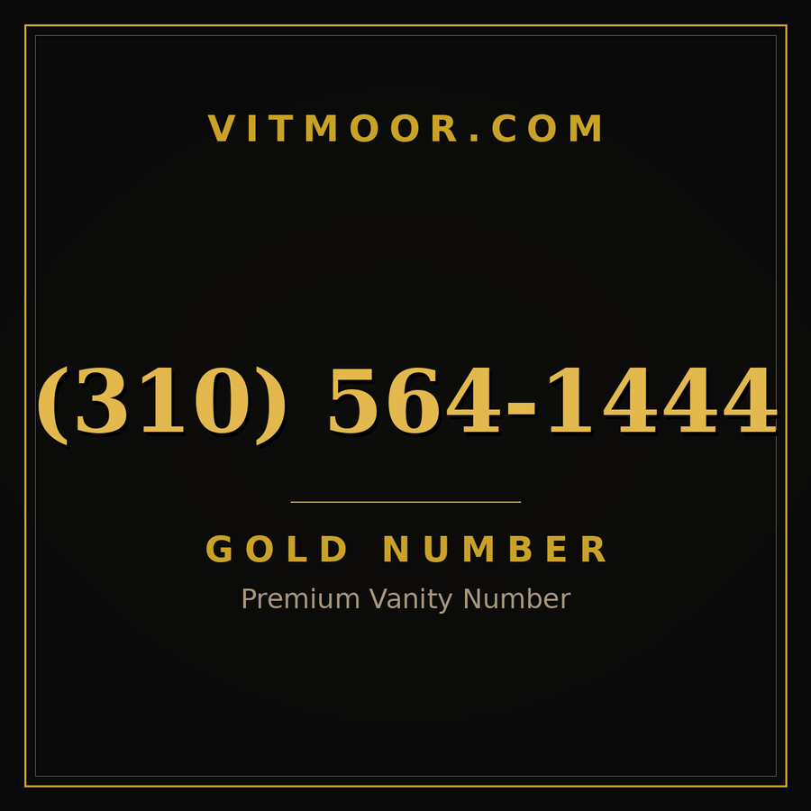 VITMOOR Gold premium number (310) 564-1444