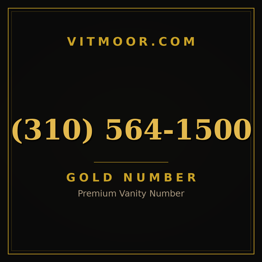 VITMOOR Gold premium number (310) 564-1500