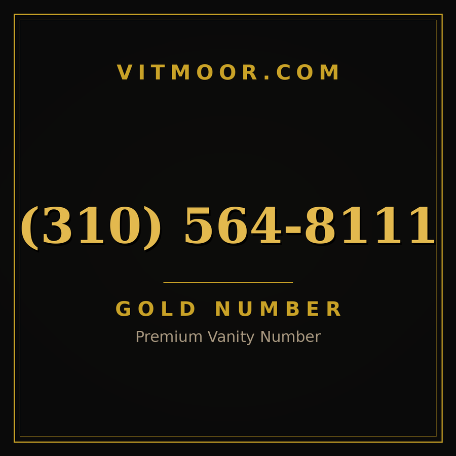 VITMOOR Gold premium number (310) 564-8111