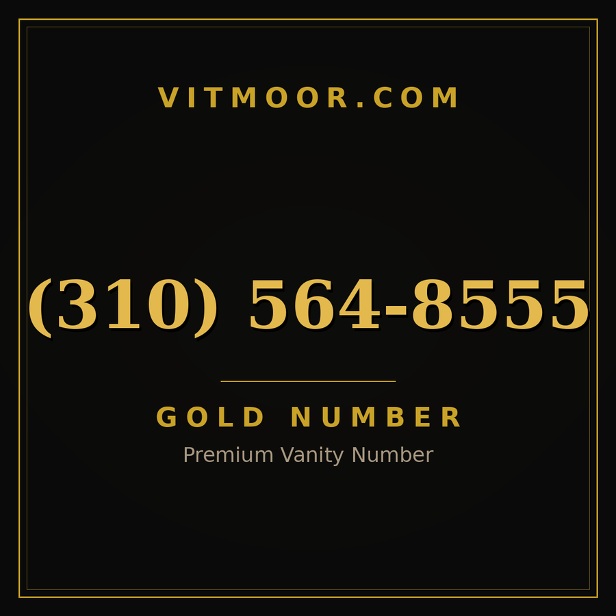 VITMOOR Gold premium number (310) 564-8555