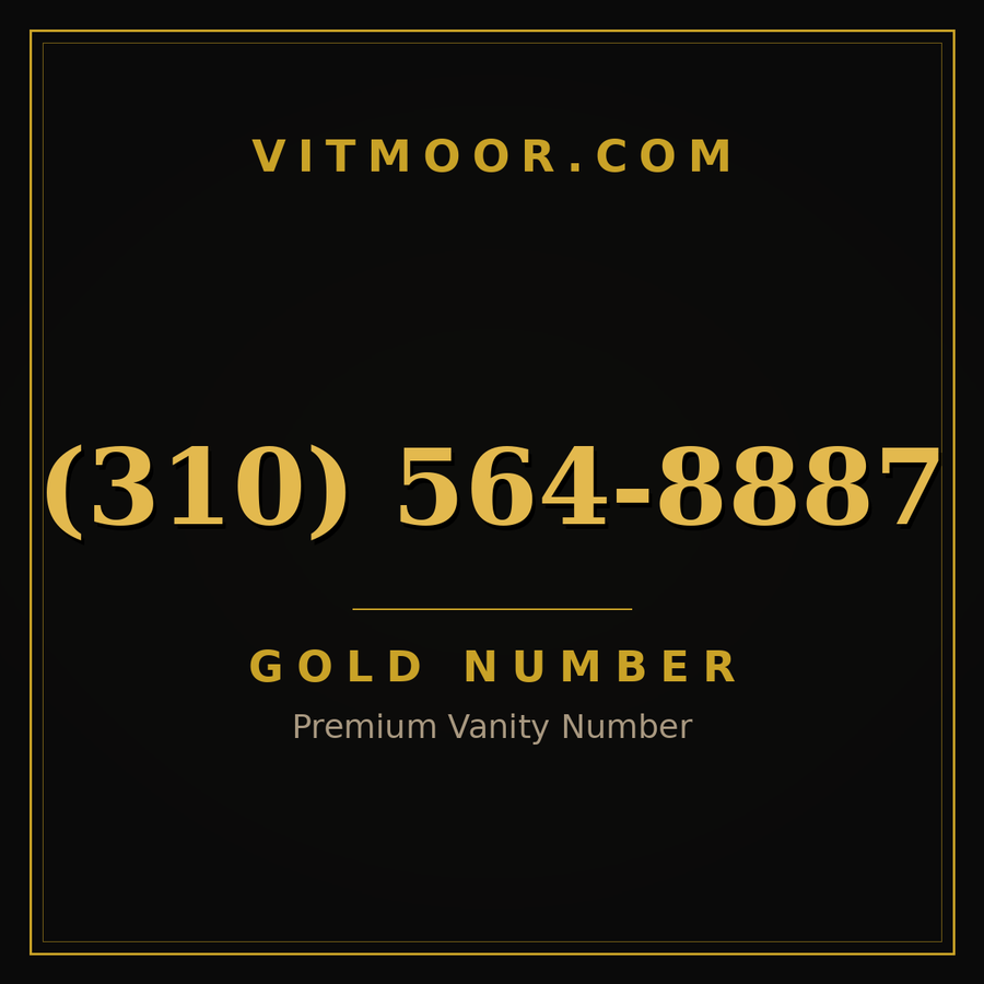 VITMOOR Gold premium number (310) 564-8887
