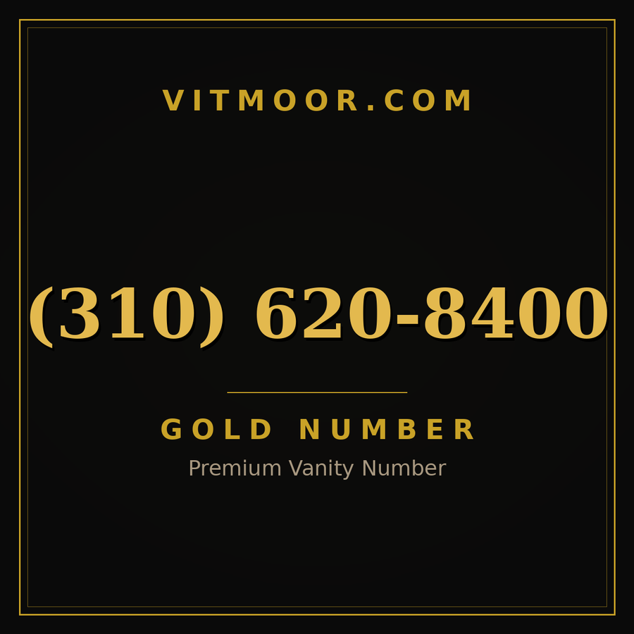 VITMOOR Gold premium number (310) 620-8400