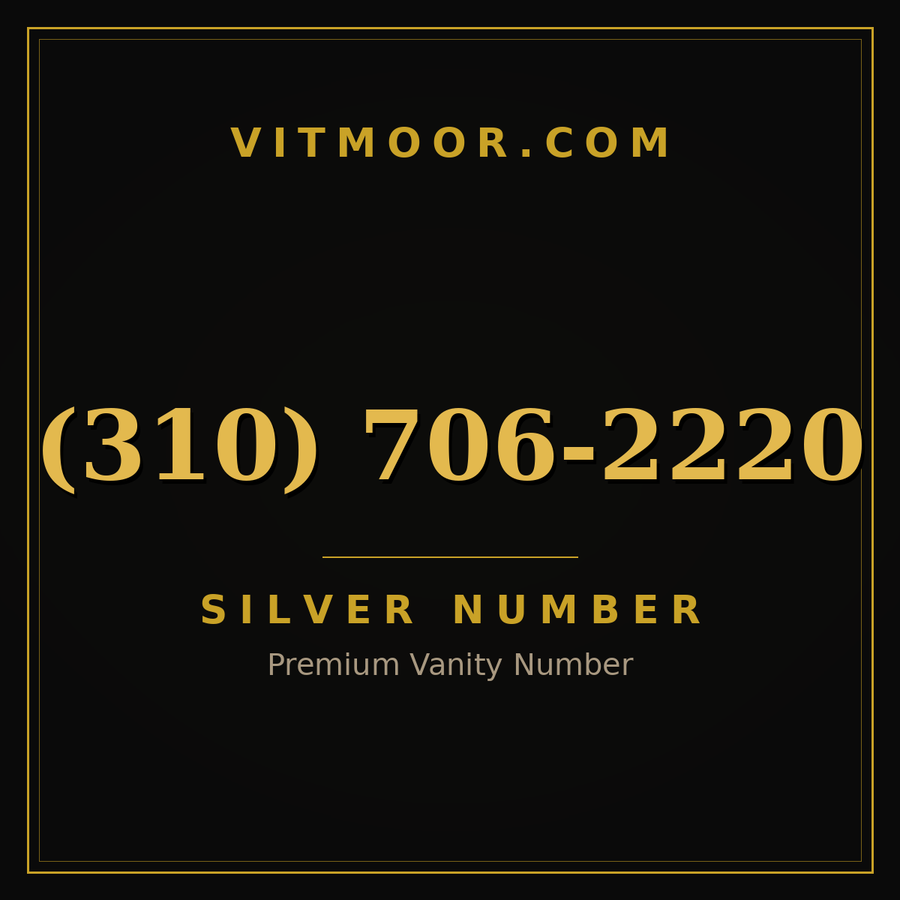 VITMOOR Silver premium number (310) 706-2220