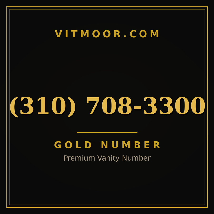 VITMOOR Gold premium number (310) 708-3300