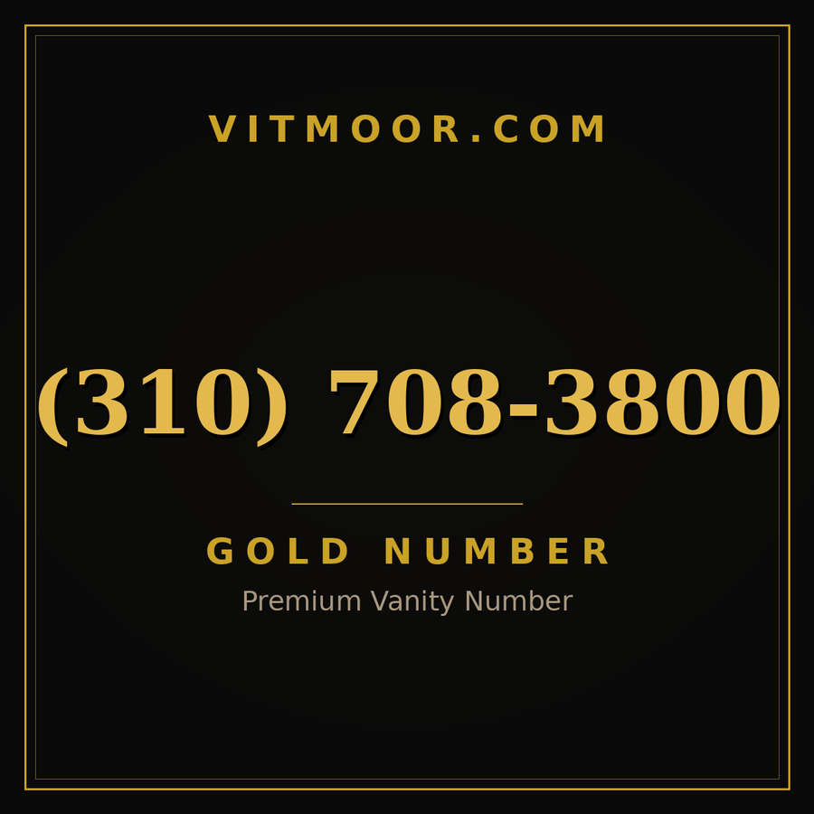 VITMOOR Gold premium number (310) 708-3800