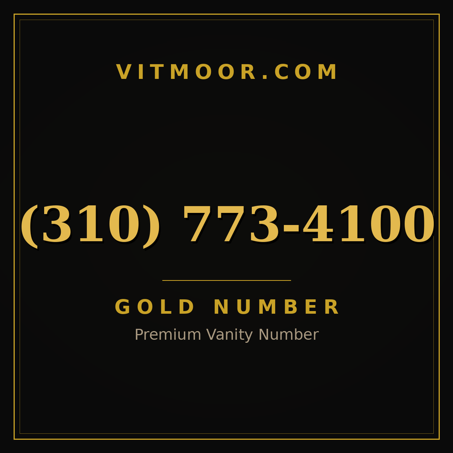 VITMOOR Gold premium number (310) 773-4100